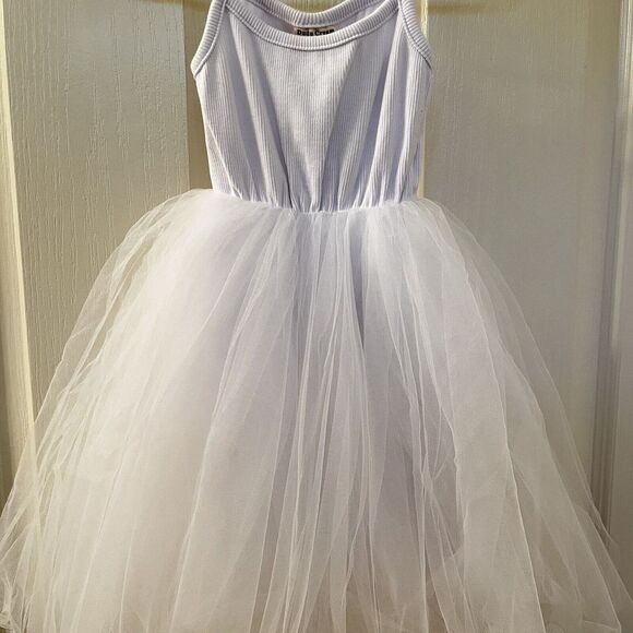 Dudu Cream White Tulle Tank Dress Ballerina Girls Size 18-24 Months NWT - Picture 3 of 9